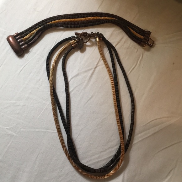 ERICA ZAP TRI STRAND NECKLACE AND BRACELET SET - Picture 7 of 7